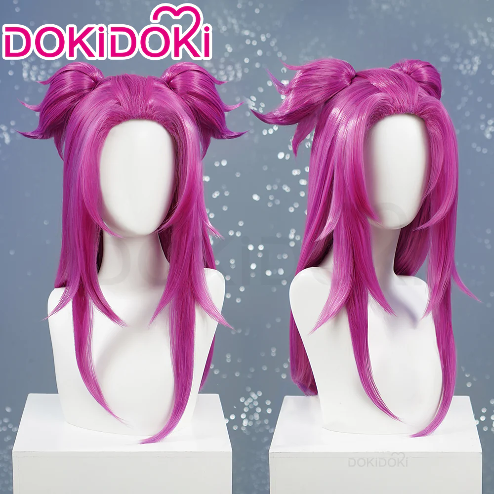【Ready For Ship】DokiDoki Game Wig Long Straight Dark Pink Hair