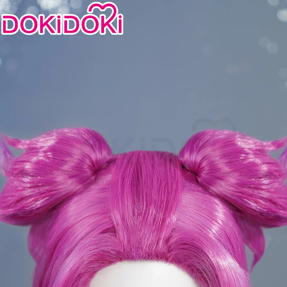 【Ready For Ship】DokiDoki Game Wig Long Straight Dark Pink Hair - Image 4