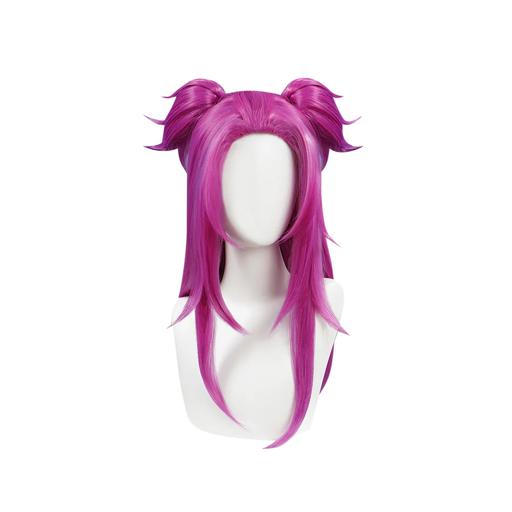 【Ready For Ship】DokiDoki Game Wig Long Straight Dark Pink Hair - Image 5
