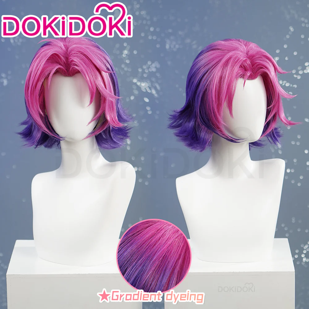 【Ready For Ship】DokiDoki Game Wig Short Pink Purple Hair