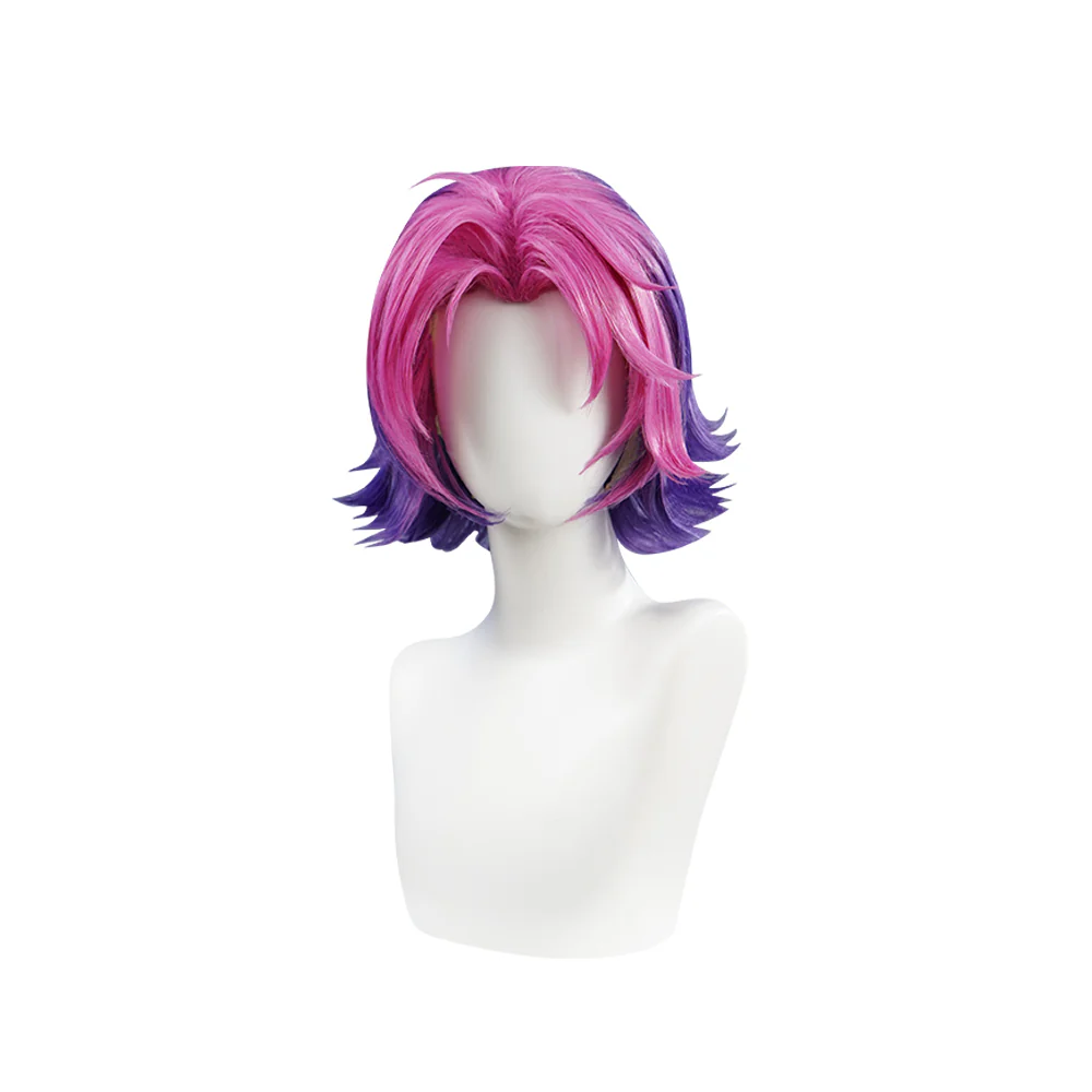 【Ready For Ship】DokiDoki Game Wig Short Pink Purple Hair - Image 5