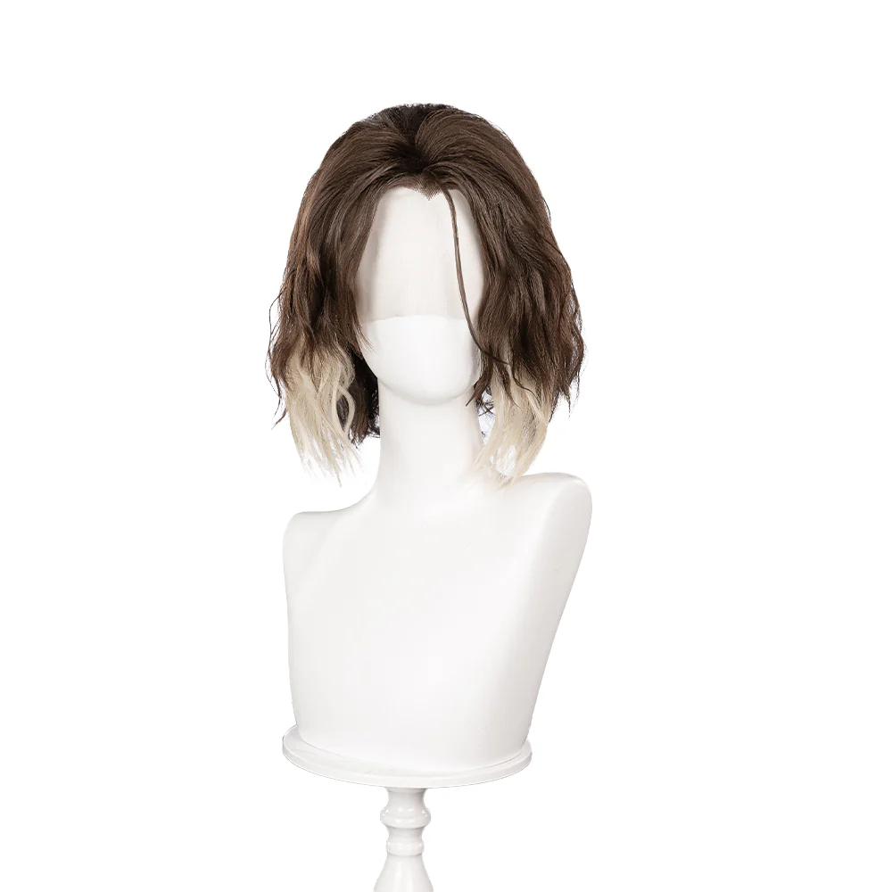 【Partially Ready For Ship】【Front Lace】DokiDoki Game Wig Short / Long Straight Brown Hair - Image 16