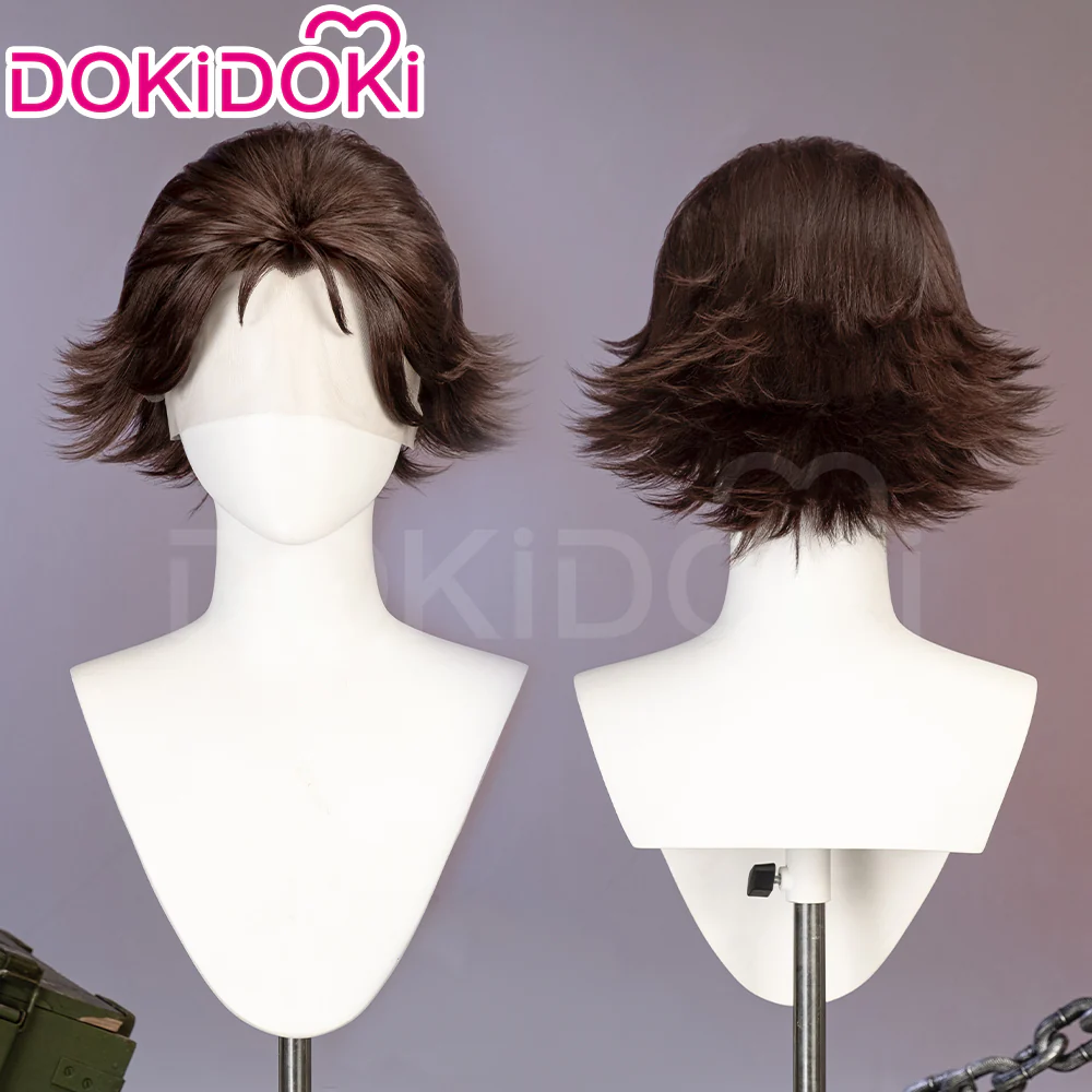【Partially Ready For Ship】【Front Lace】DokiDoki Game Wig Short / Long Straight Brown Hair - Image 17