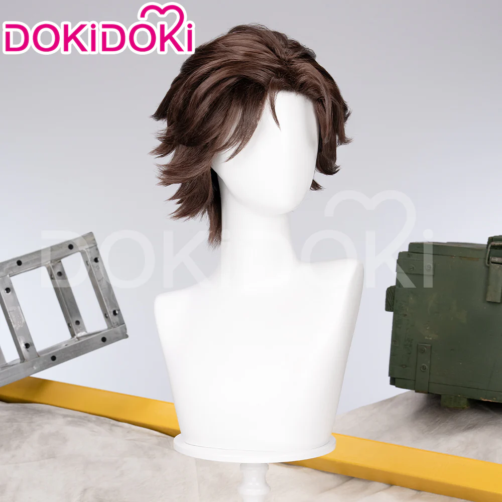【Partially Ready For Ship】【Front Lace】DokiDoki Game Wig Short / Long Straight Brown Hair - Image 3