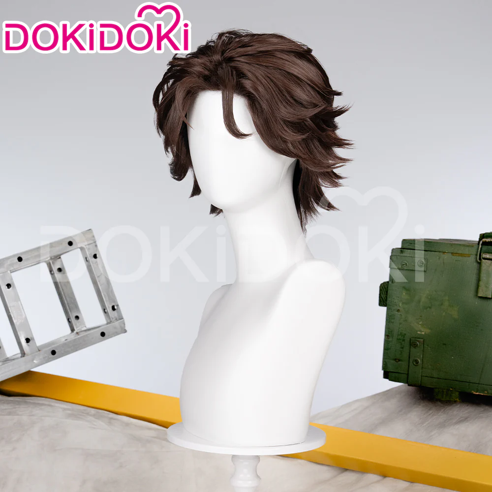 【Partially Ready For Ship】【Front Lace】DokiDoki Game Wig Short / Long Straight Brown Hair - Image 4