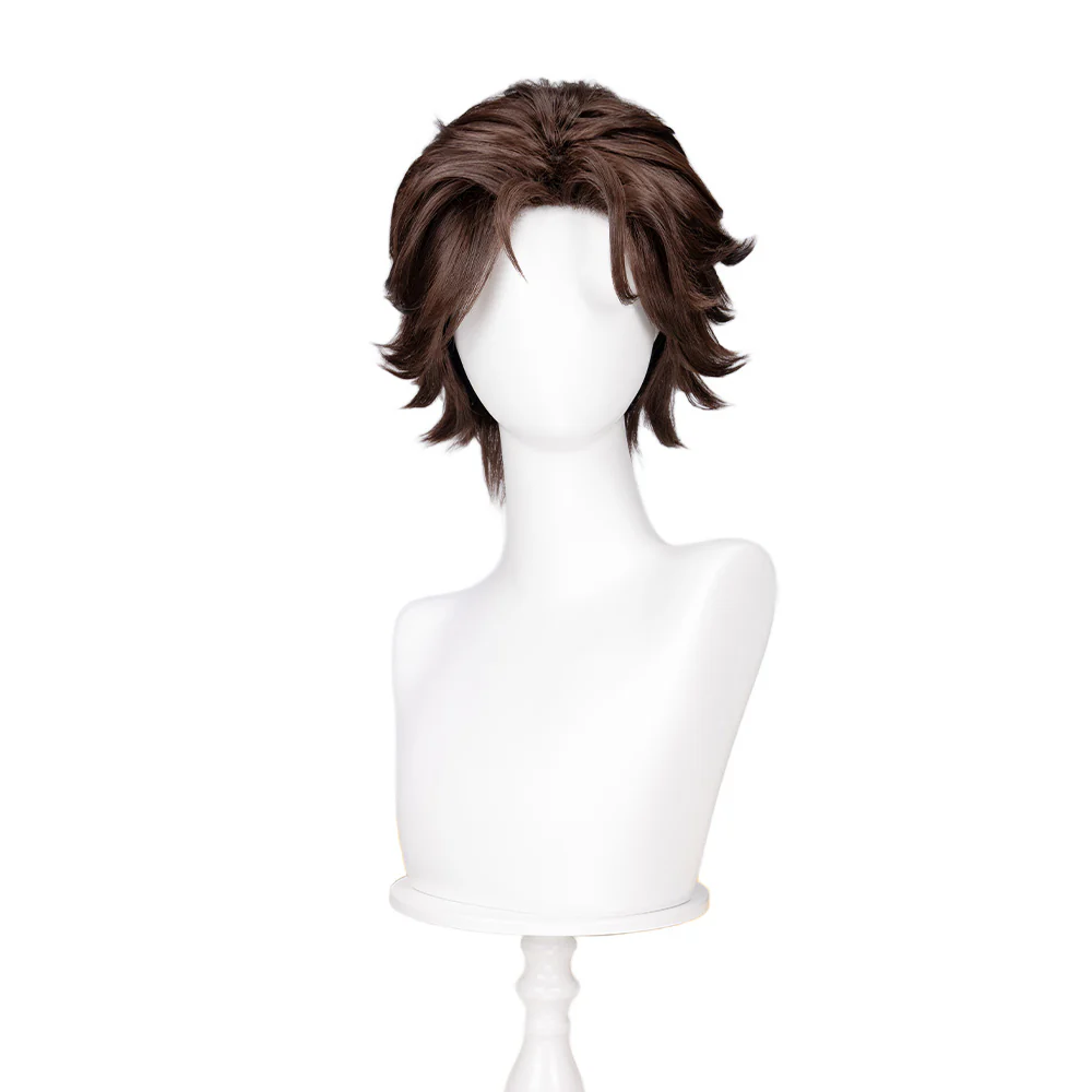 【Partially Ready For Ship】【Front Lace】DokiDoki Game Wig Short / Long Straight Brown Hair - Image 6