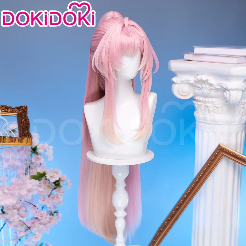 【Ready For Ship】DokiDoki Game Wuthering Waves Cosplay Aemeath Wig Long Straight Pink Ponytail Gradient Dyeing Hair - Image 6