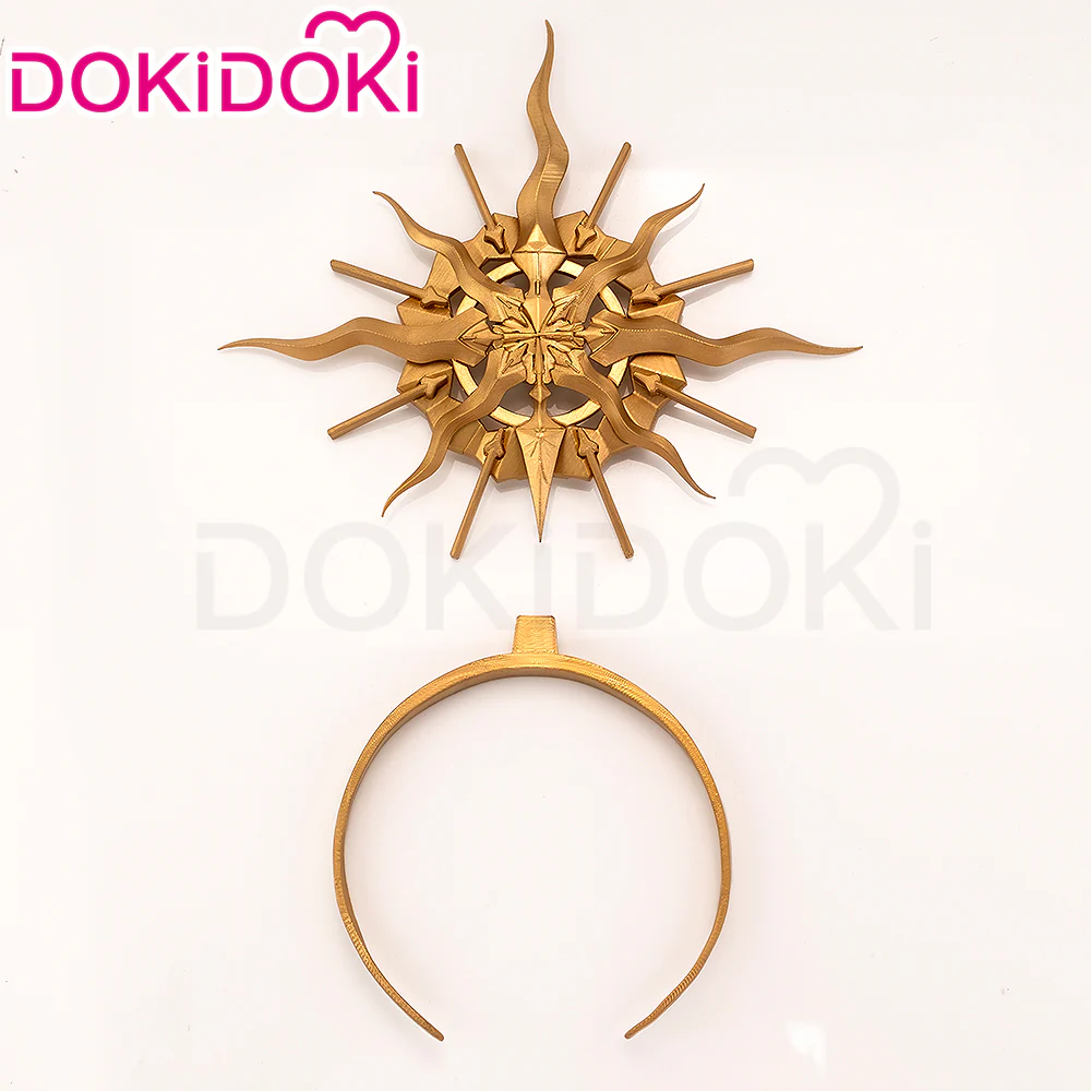 【Partially Ready For Ship】DokiDoki Game Wuthering Waves Cosplay Augusta Wig / Headwear Long Curly Orange Gradient Hair - Image 8