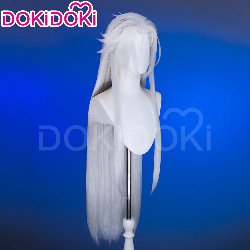 【Ready For Ship】DokiDoki Game Wuthering Waves Cosplay Calcharo Wig Long Straight White Hair - Image 3