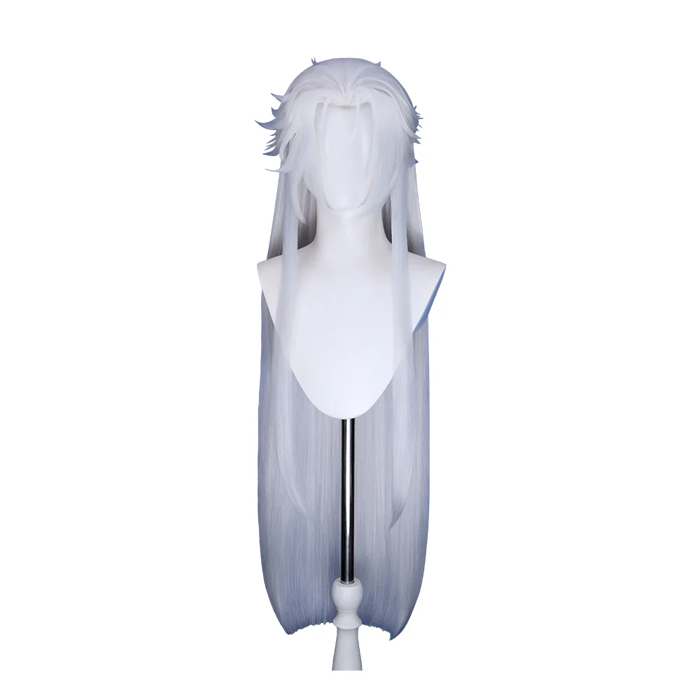 【Ready For Ship】DokiDoki Game Wuthering Waves Cosplay Calcharo Wig Long Straight White Hair - Image 5