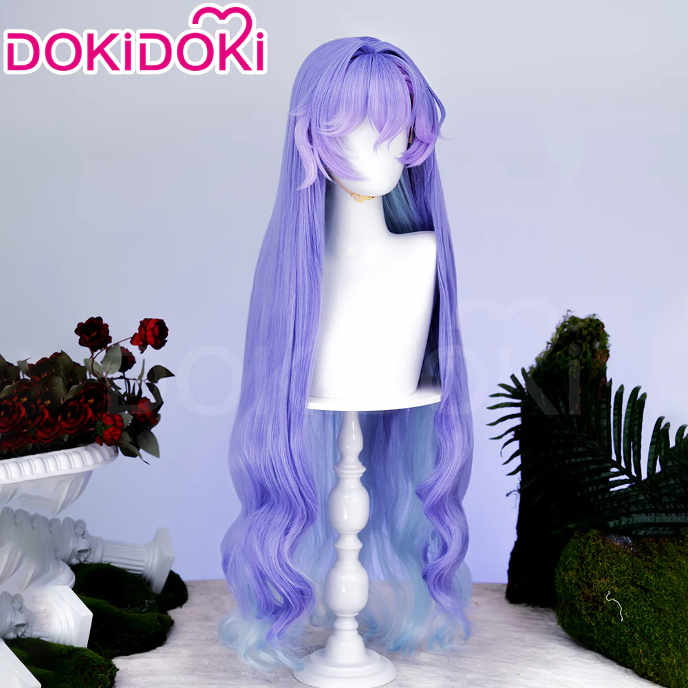 【Ready For Ship】DokiDoki Game Wuthering Waves Cosplay Cantarella Wig Long Curly Purple Blue Gradient Hair - Image 2
