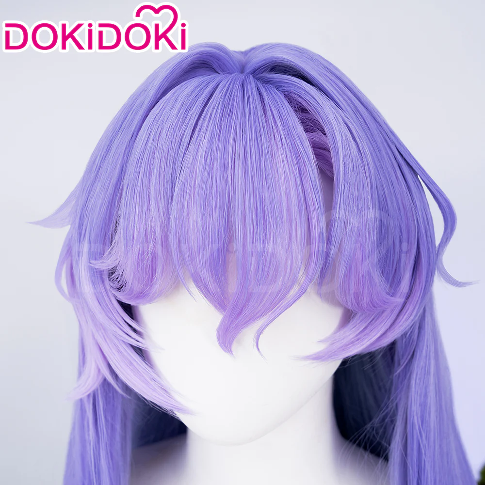 【Ready For Ship】DokiDoki Game Wuthering Waves Cosplay Cantarella Wig Long Curly Purple Blue Gradient Hair - Image 4