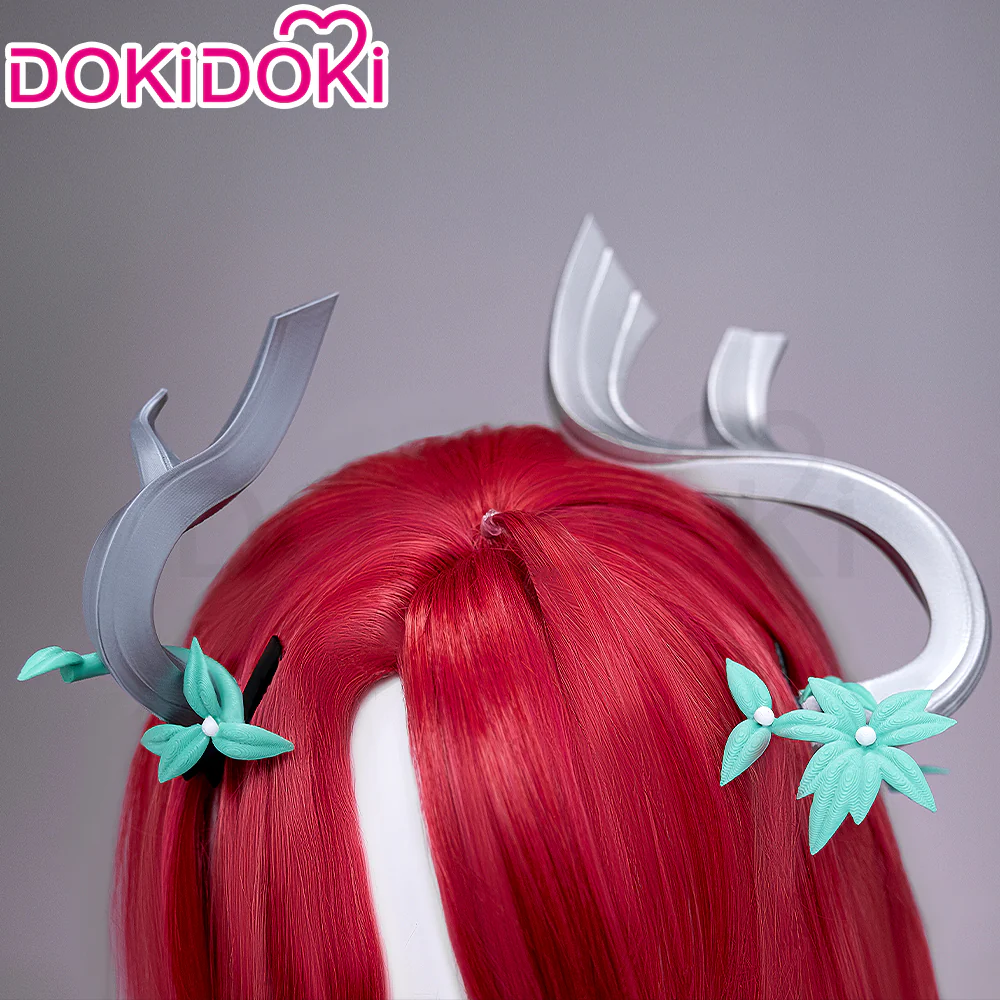 【Ready For Ship】DokiDoki Game Wuthering Waves Cosplay Ciaccona Wig Short Curly Red Hair / Hair Accessory - Image 10