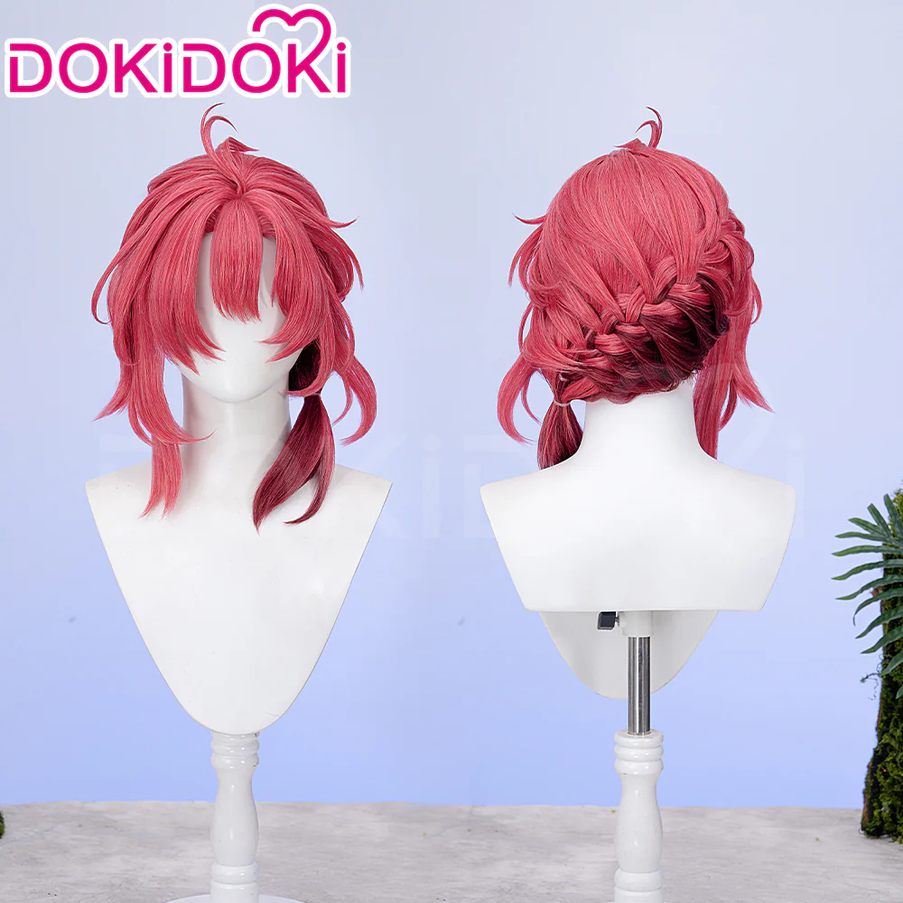 【Ready For Ship】DokiDoki Game Wuthering Waves Cosplay Ciaccona Wig Short Curly Red Hair / Hair Accessory - Image 2