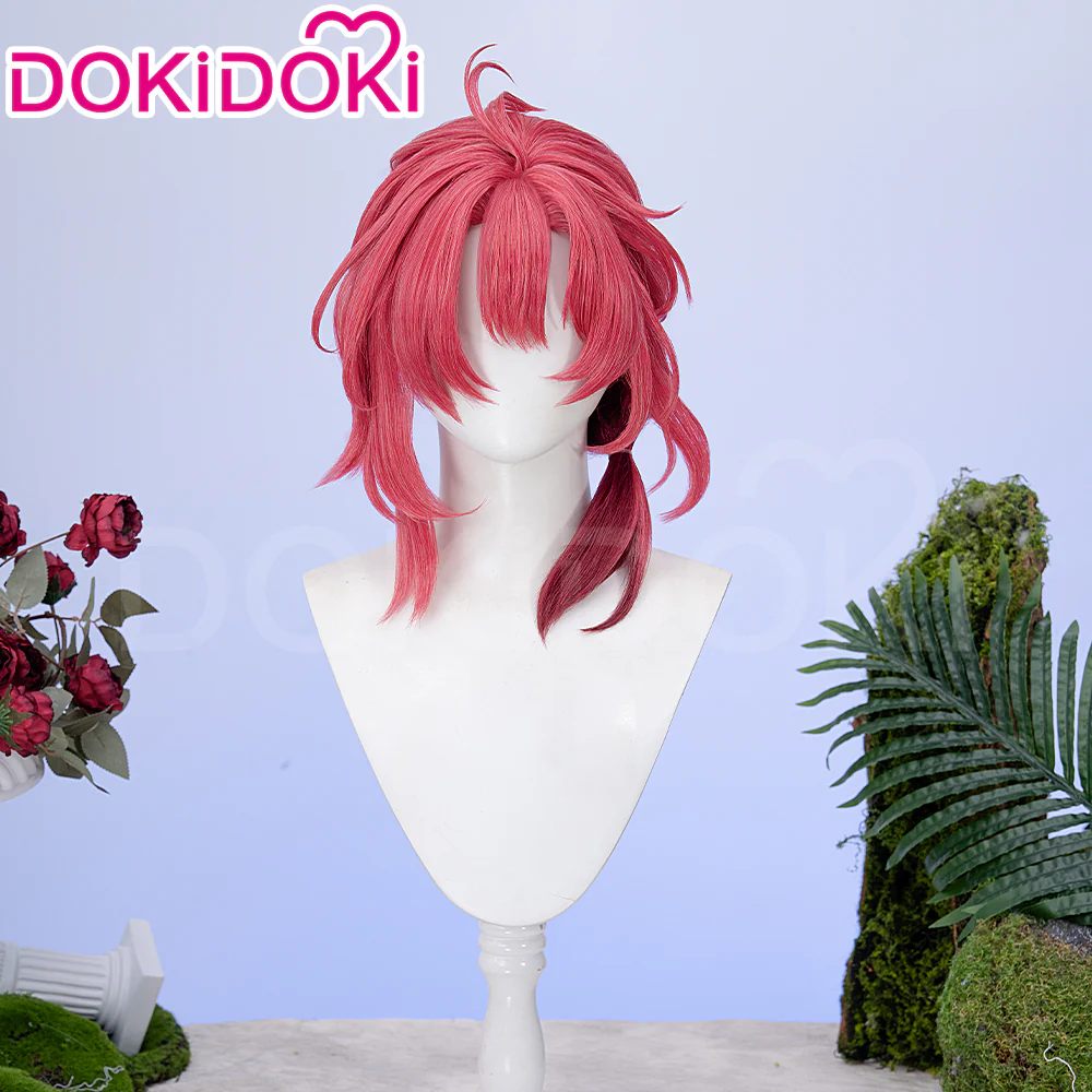 【Ready For Ship】DokiDoki Game Wuthering Waves Cosplay Ciaccona Wig Short Curly Red Hair / Hair Accessory - Image 5