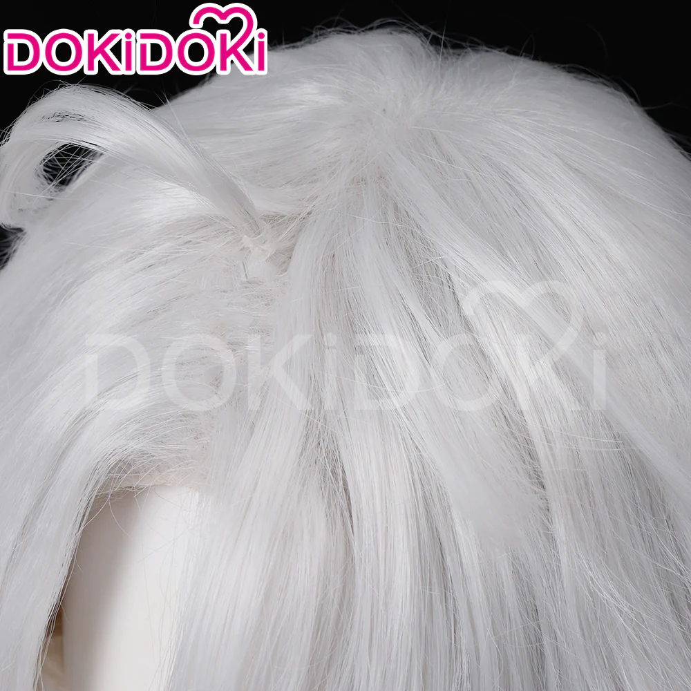 DokiDoki Game Wuthering Waves Cosplay Lingyang Wig Long Straight White Yellow Hair Ling Yang Liondance - Image 4