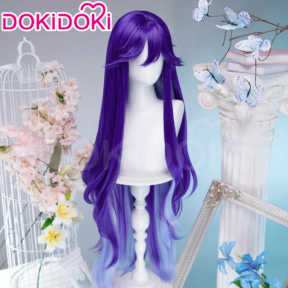 【Ready For Ship】DokiDoki Game Wuthering Waves Cosplay Lucilla Wig Long Curly Purple Layered Gradient Hair - Image 3