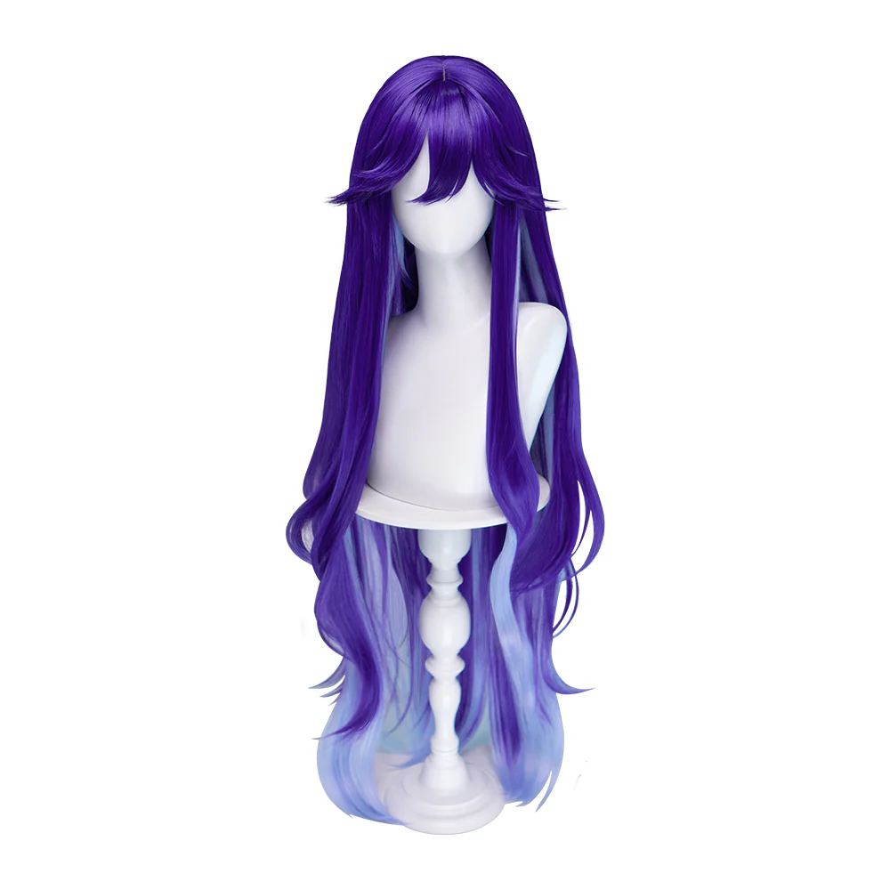【Ready For Ship】DokiDoki Game Wuthering Waves Cosplay Lucilla Wig Long Curly Purple Layered Gradient Hair - Image 7