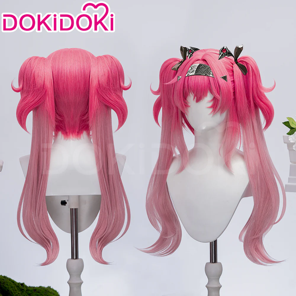 【Ready For Ship】DokiDoki Game Wuthering Waves Cosplay Lupa Wig Long Curly Pink Hair