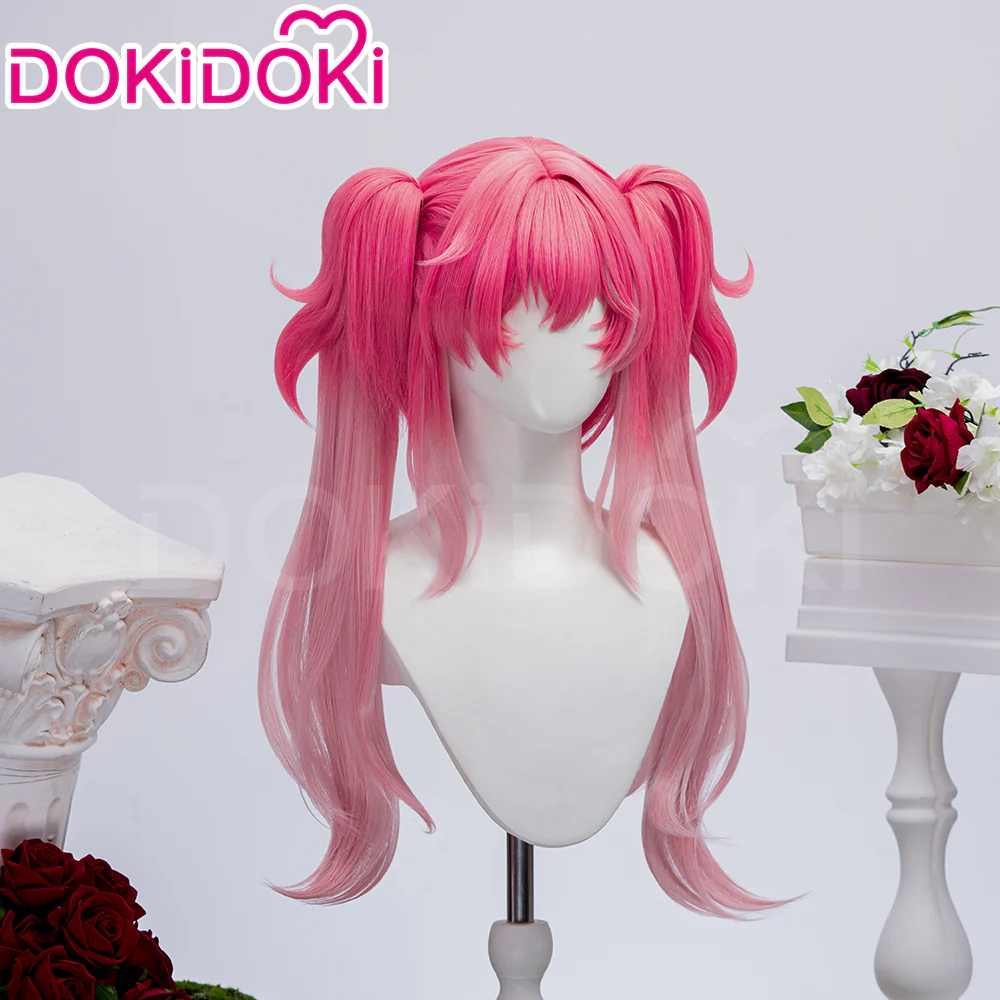 【Ready For Ship】DokiDoki Game Wuthering Waves Cosplay Lupa Wig Long Curly Pink Hair - Image 2