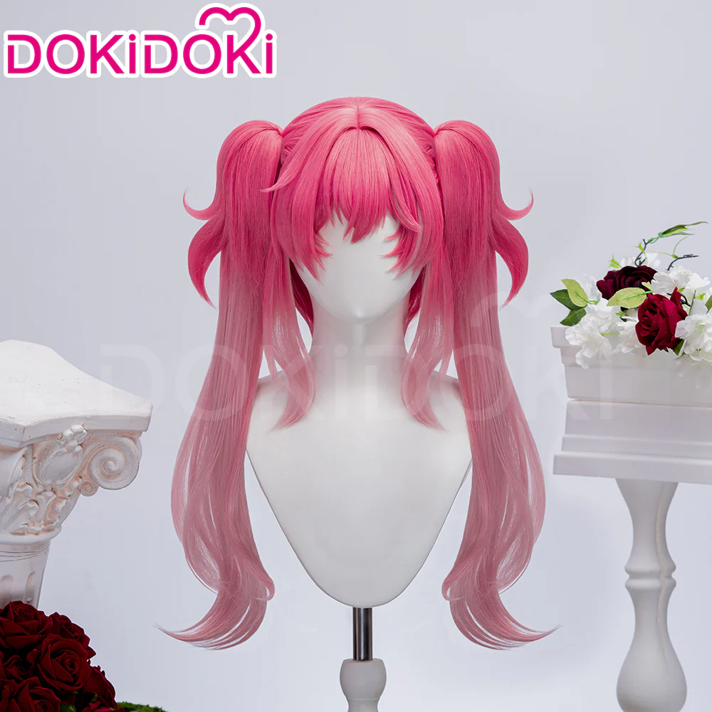 【Ready For Ship】DokiDoki Game Wuthering Waves Cosplay Lupa Wig Long Curly Pink Hair - Image 3