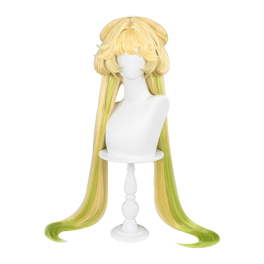 【Ready For Ship】DokiDoki Game Wuthering Waves Cosplay Verina Wig Long Straight Yellow Green Hair - Image 7