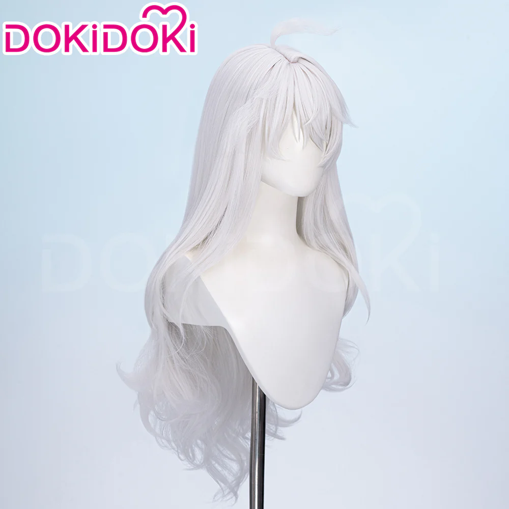 【Ready For Ship】DokiDoki Game Wuthering Waves Cosplay Zani Cosplay Wig / Horns /  Earrings Ear Clips Ear Accessories Long Curly Silver Hair - Image 10