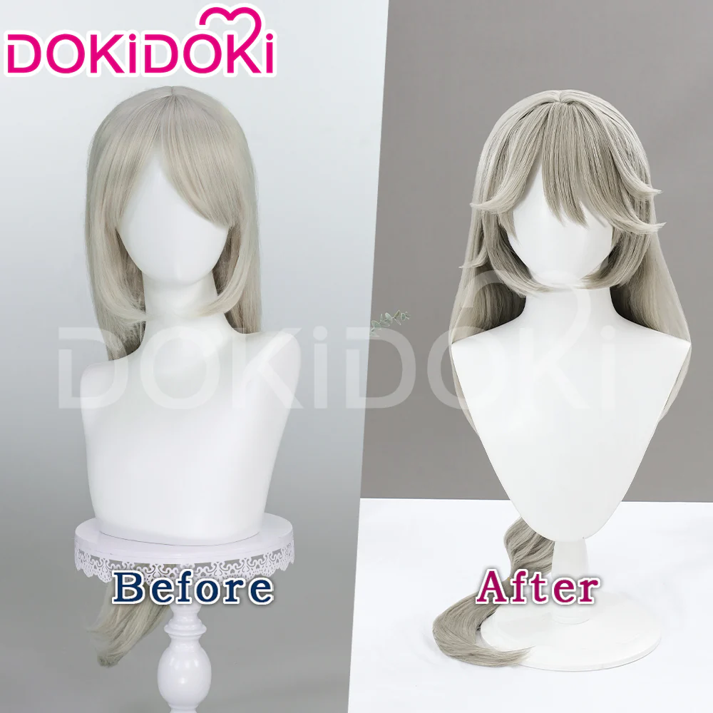 【Ready For Ship】DokiDoki Game Zenless Zone Zero Cosplay Alexandrina Sebastiane Victoria Wig Long Straight Grey Hair - Image 2