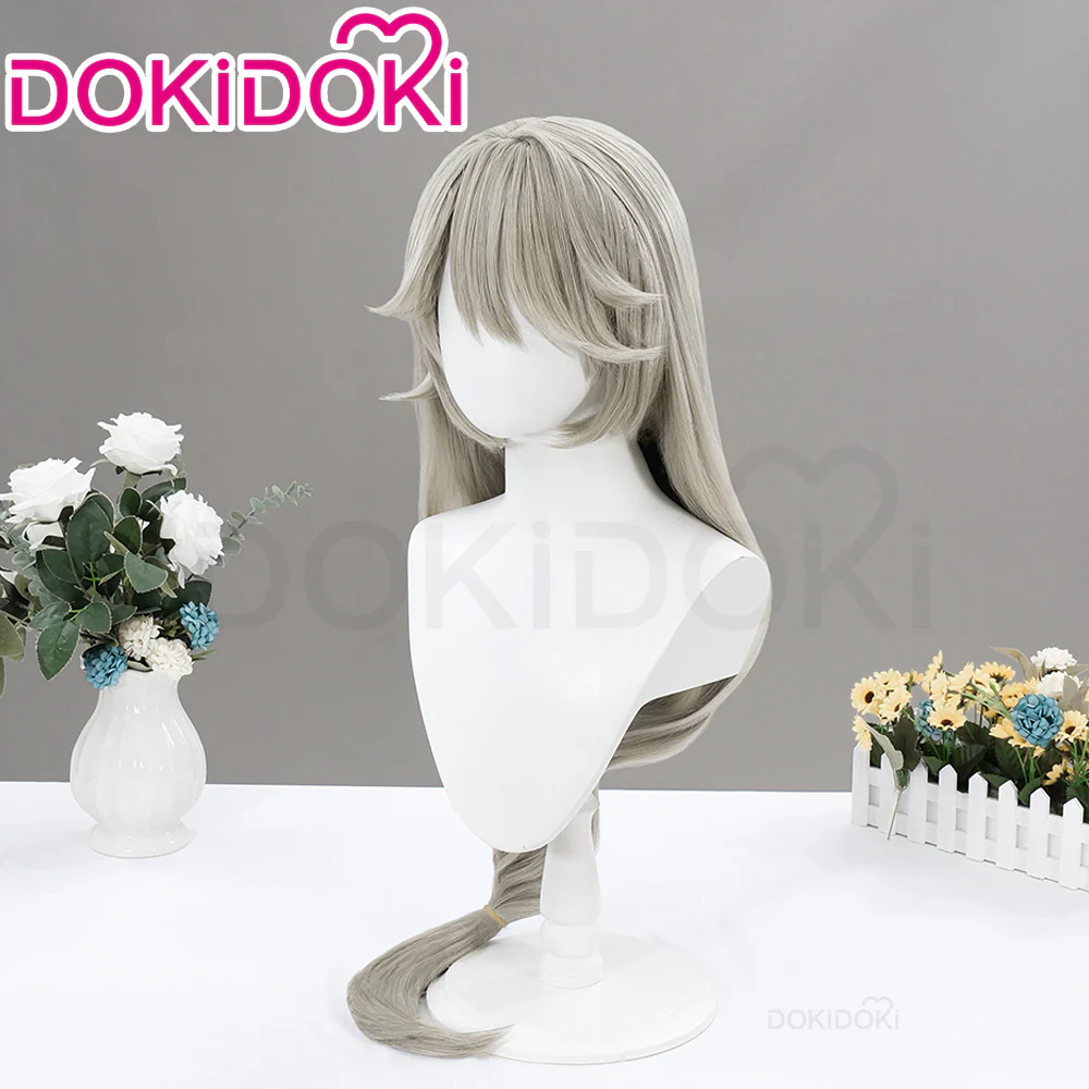 【Ready For Ship】DokiDoki Game Zenless Zone Zero Cosplay Alexandrina Sebastiane Victoria Wig Long Straight Grey Hair - Image 3