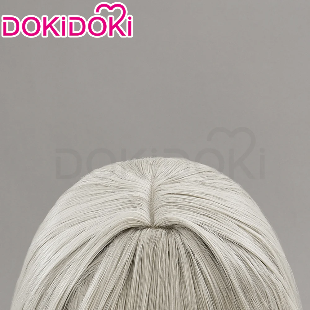 【Ready For Ship】DokiDoki Game Zenless Zone Zero Cosplay Alexandrina Sebastiane Victoria Wig Long Straight Grey Hair - Image 5