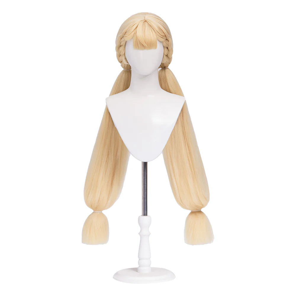 【Ready For Ship】DokiDoki Game Zenless Zone Zero Cosplay Alice Thymefield Wig Long Blond Hair Twin Ponytails ZZZ - Image 4