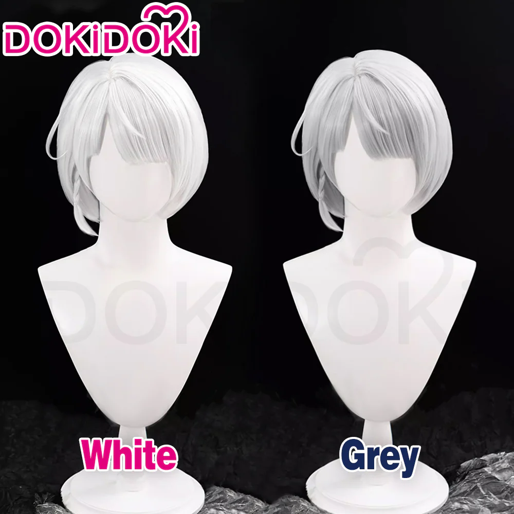 【Ready For Ship】DokiDoki Game Zenless Zone Zero Cosplay Anby Demara  Cosplay Wig Short Silver