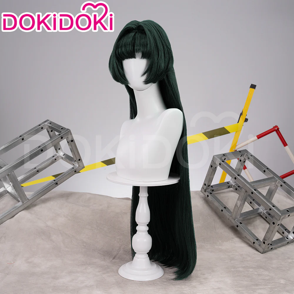 【Wig Ready For Ship】DokiDoki Game Zenless Zone Zero Cosplay Astra Yao Wig / Earrings / Ear Clips Long Straight Black / Green Hair ZZZ Yao Jiayin - Image 10