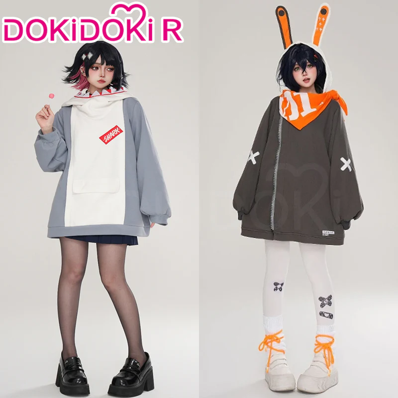 【Size S-2XL】DokiDoki-R Game Zenless Zone Zero Cosplay Bangboo Eous / Sharkboo Costume / Pnats Doujin Hoodie Coat ZZZ Casual Wear