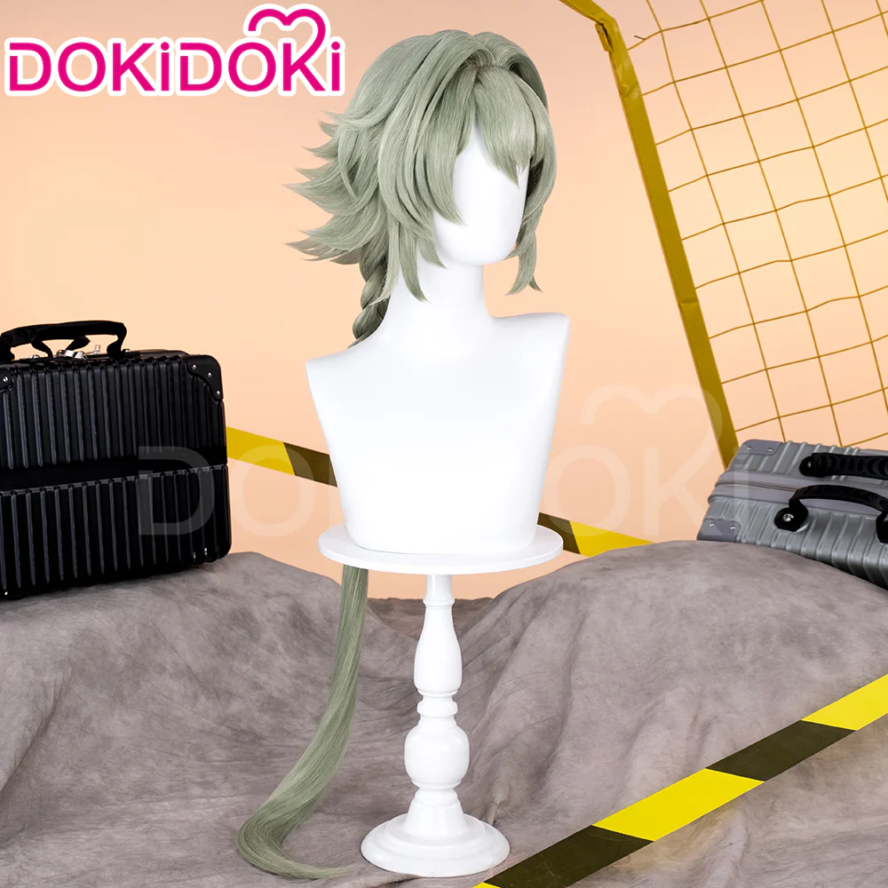 【Ready For Ship】DokiDoki Game Zenless Zone Zero Cosplay Caesar King Wig Long Straight Green Hair ZZZ - Image 3