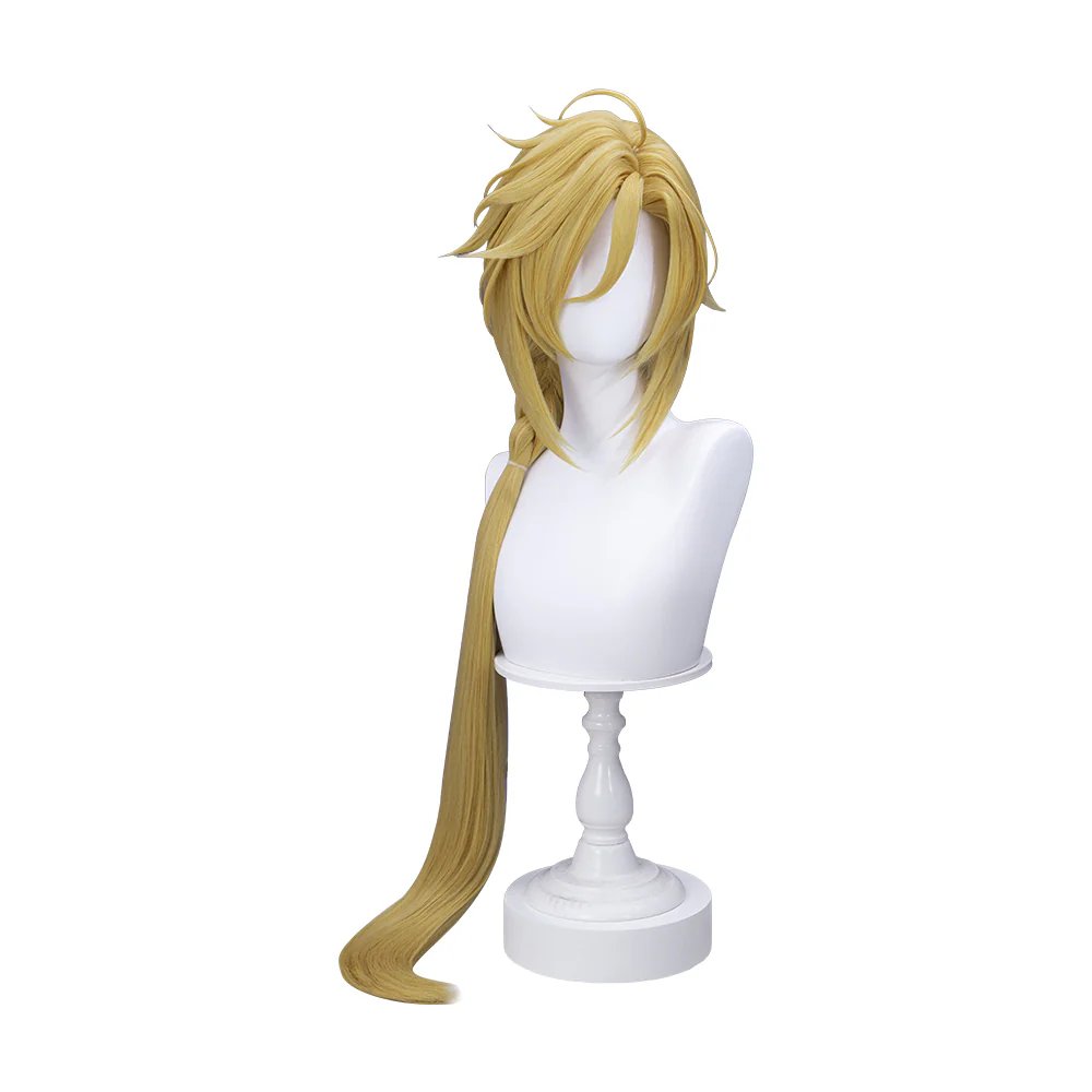 【Ready For Ship】DokiDoki Game Zenless Zone Zero Cosplay Hugo Cosplay Wig / Earrings Long Straight Blond Hair Ponytail ZZZ - Image 6