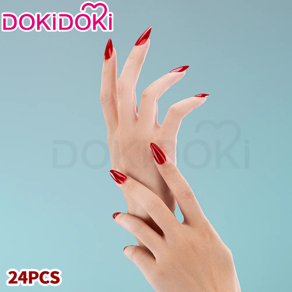 【Ready For Ship】DokiDoki Game Zenless Zone Zero Cosplay Jane Doe Wig / Nails /Weft Long Black Red Hair ZZZ - Image 10
