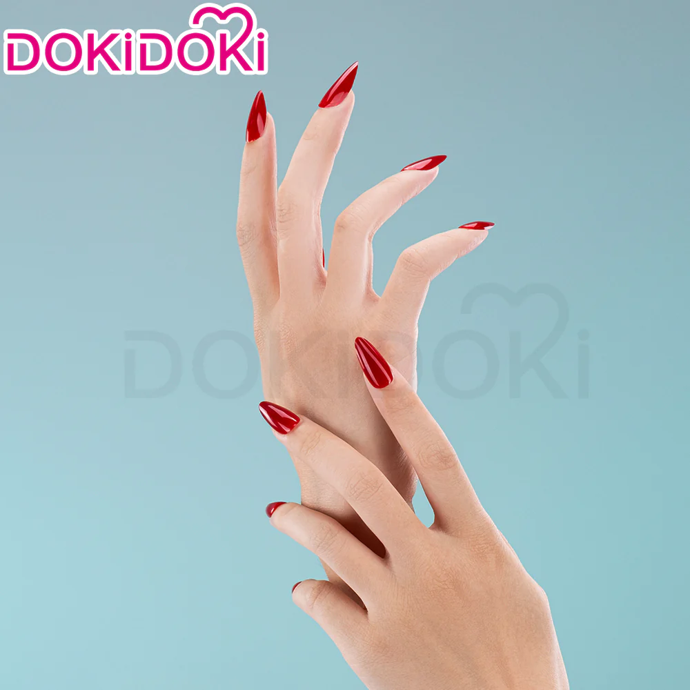 【Ready For Ship】DokiDoki Game Zenless Zone Zero Cosplay Jane Doe Wig / Nails /Weft Long Black Red Hair ZZZ - Image 9