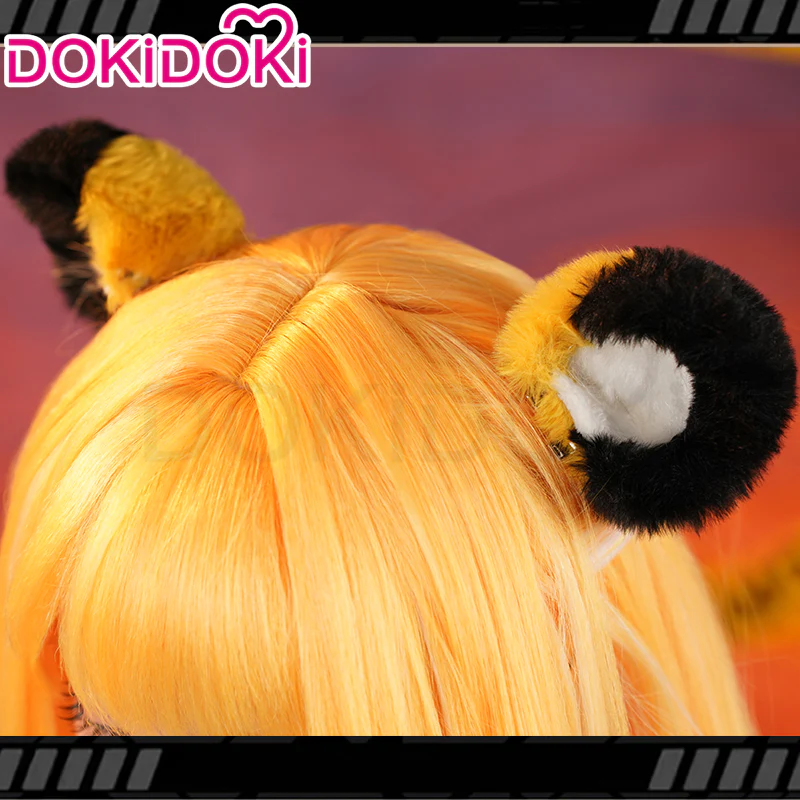 【Ready For Ship】DokiDoki Game Zenless Zone Zero Cosplay JuFufu Cosplay Wig / Tail / Ears Long Straight Yellow Hair Ju Fu Fu ZZZ - Image 11