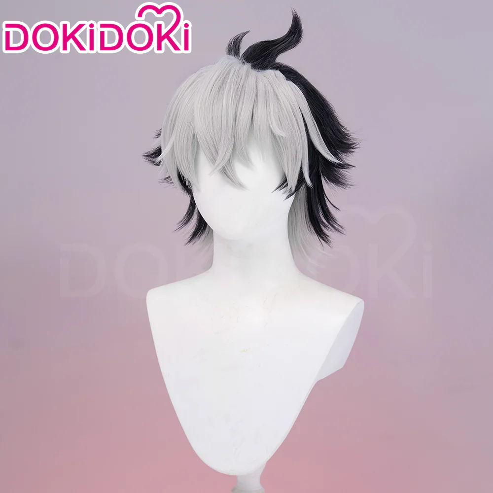 【Red Ver Ready For Ship】DokiDoki Game Zenless Zone Zero Cosplay Komano Manato Wig / Ears / Tail Short Curly Black Red Silver Hair ZZZ - Image 10