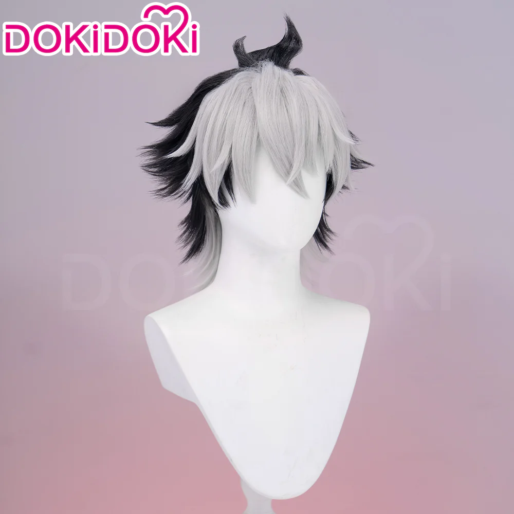 【Red Ver Ready For Ship】DokiDoki Game Zenless Zone Zero Cosplay Komano Manato Wig / Ears / Tail Short Curly Black Red Silver Hair ZZZ - Image 11