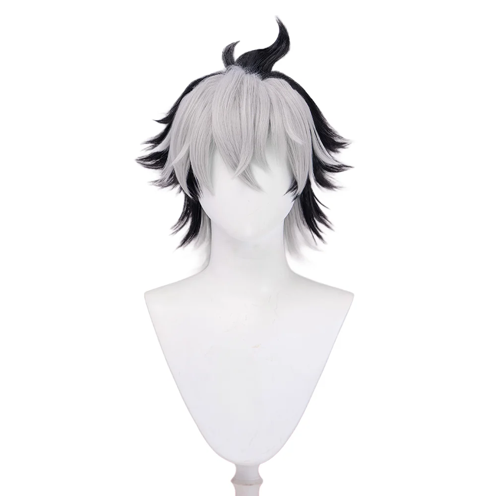 【Red Ver Ready For Ship】DokiDoki Game Zenless Zone Zero Cosplay Komano Manato Wig / Ears / Tail Short Curly Black Red Silver Hair ZZZ - Image 13