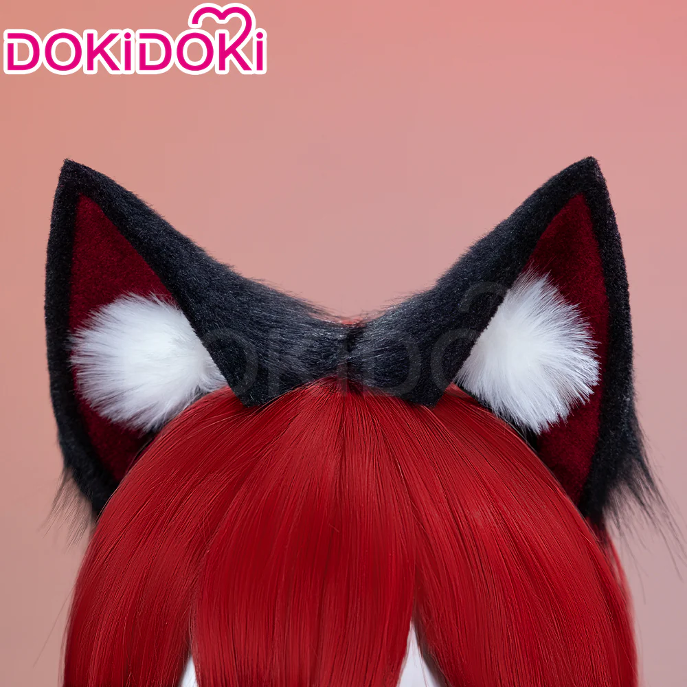 【Red Ver Ready For Ship】DokiDoki Game Zenless Zone Zero Cosplay Komano Manato Wig / Ears / Tail Short Curly Black Red Silver Hair ZZZ - Image 14