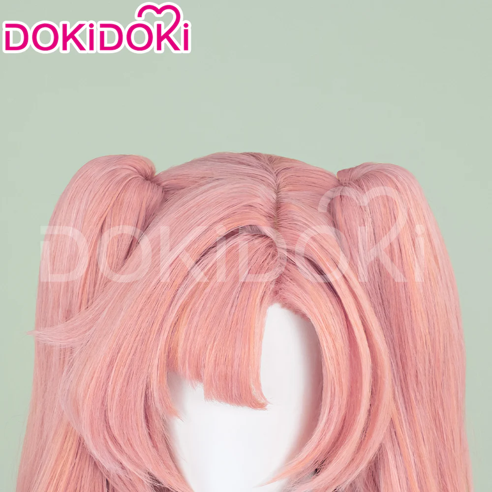 DokiDoki Game Zenless Zone Zero Cosplay Nicole Demara Women Curly Pink Lone Cosplay Wig / Earring - Image 4