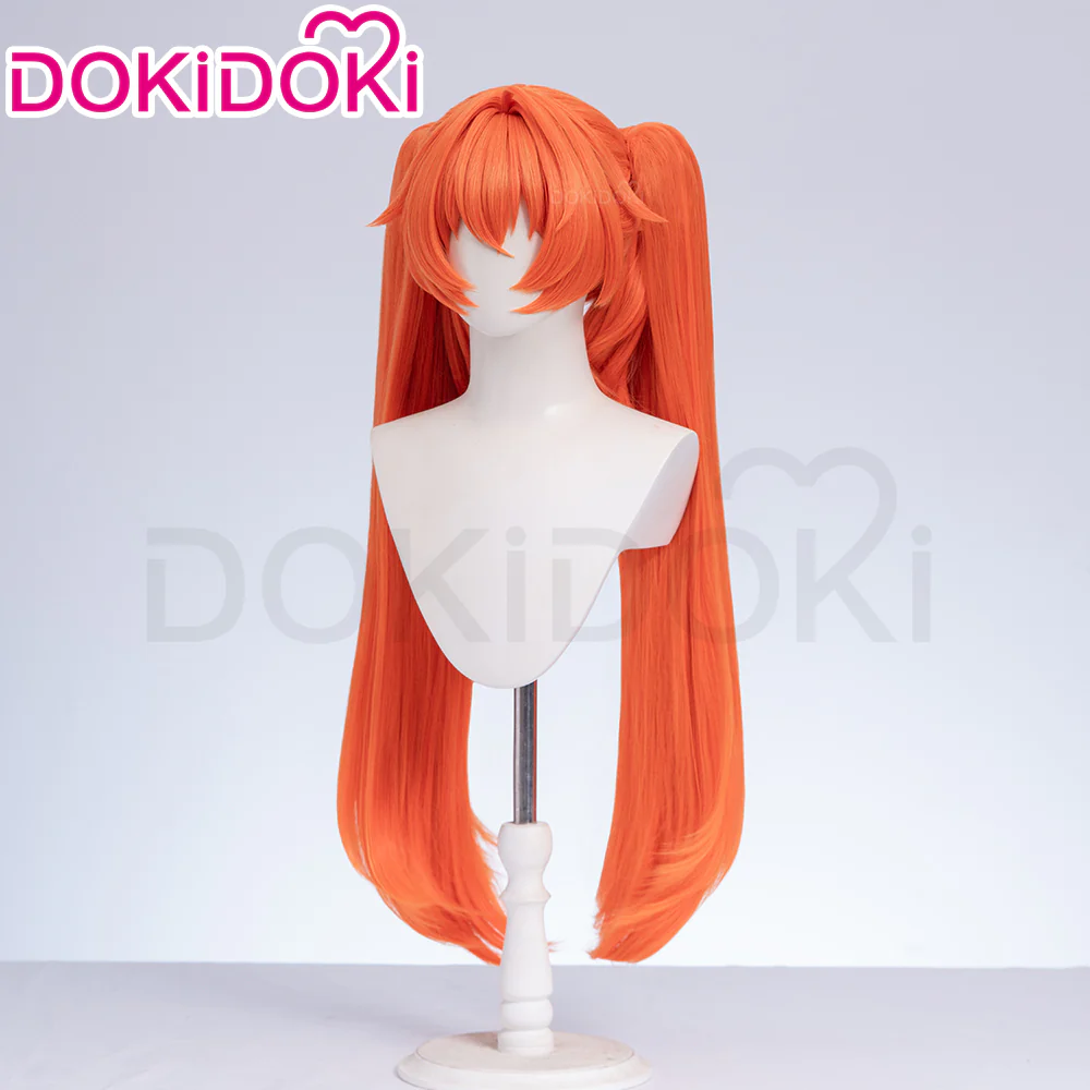 【Ready For Ship】DokiDoki Game Zenless Zone Zero Cosplay Orphie Wig Long Straight Orange Hair ZZZ - Image 2