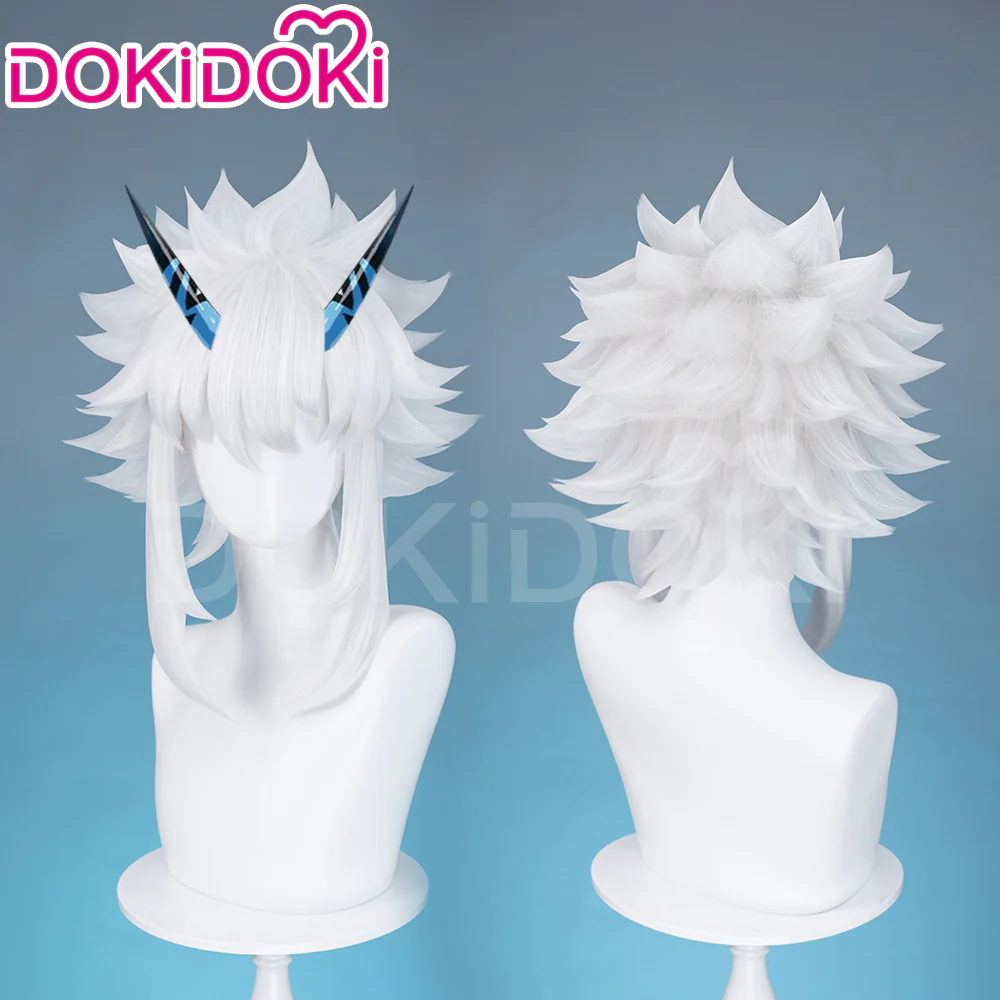 【Ready For Ship】DokiDoki Game Zenless Zone Zero Cosplay Soukaku Wig Short Straight White Hair