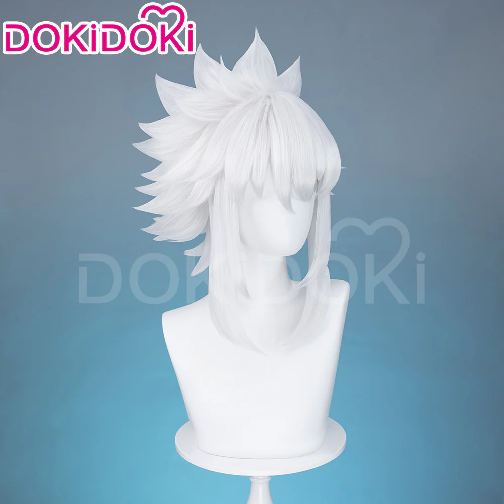 【Ready For Ship】DokiDoki Game Zenless Zone Zero Cosplay Soukaku Wig Short Straight White Hair - Image 4