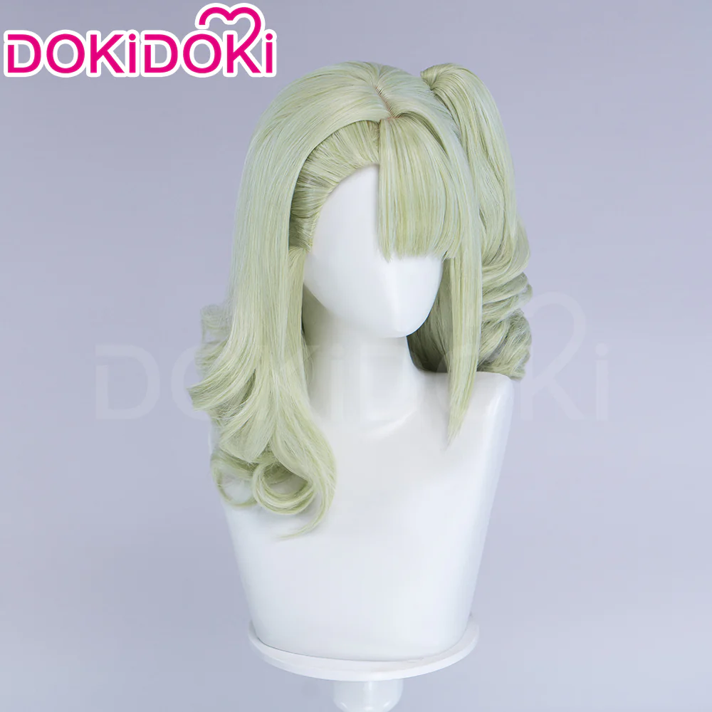 DokiDoki Game Zenless Zone Zero Cosplay Sunna Wig Long Curly Green Single Tail Hair ZZZ Chinatsu Remiel Angels of Delusion - Image 3