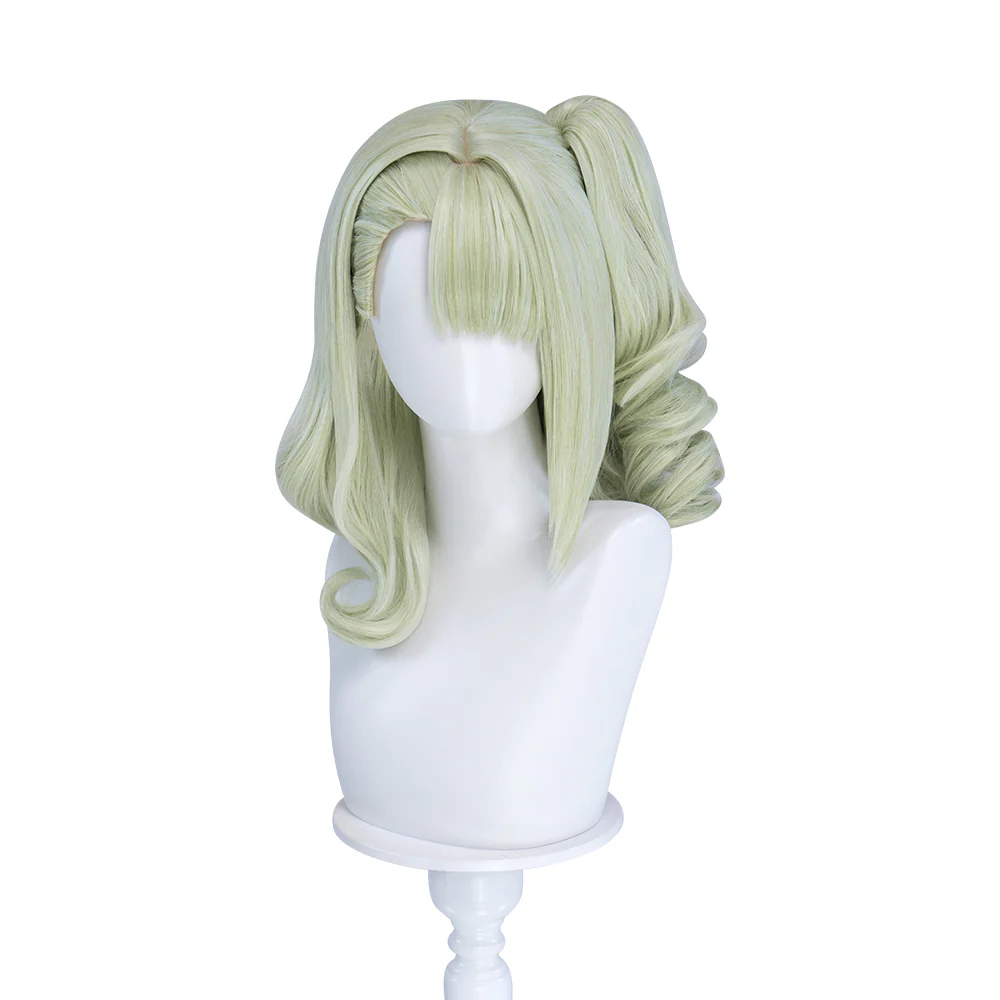 DokiDoki Game Zenless Zone Zero Cosplay Sunna Wig Long Curly Green Single Tail Hair ZZZ Chinatsu Remiel Angels of Delusion - Image 5
