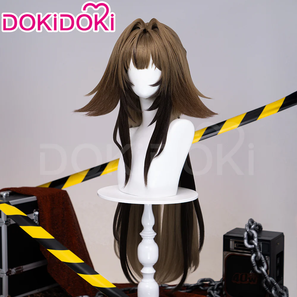 【Ready For Ship】DokiDoki Game Zenless Zone Zero Cosplay Ye Shunguang Wig Long Straight Brown / Grey White Hair ZZZ Ye Shun Guang - Image 3